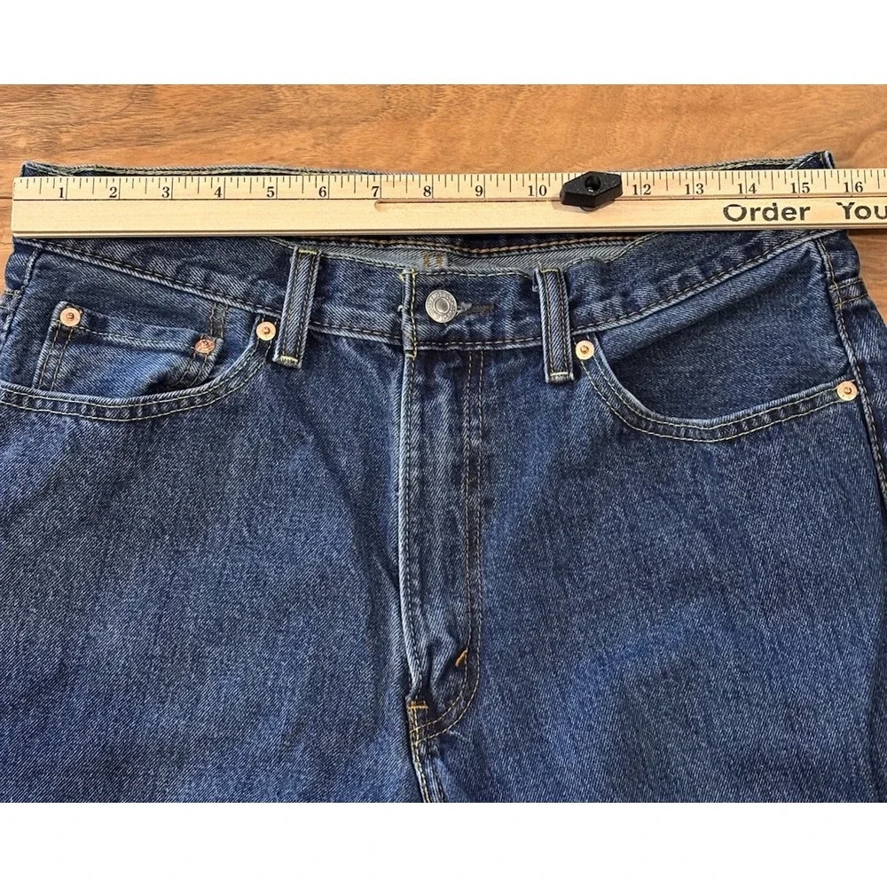 Levi's 550 Mens 32x34 (actual) 34x36 (tag) Relaxed Fit Straight‎ Leg Blue Denim